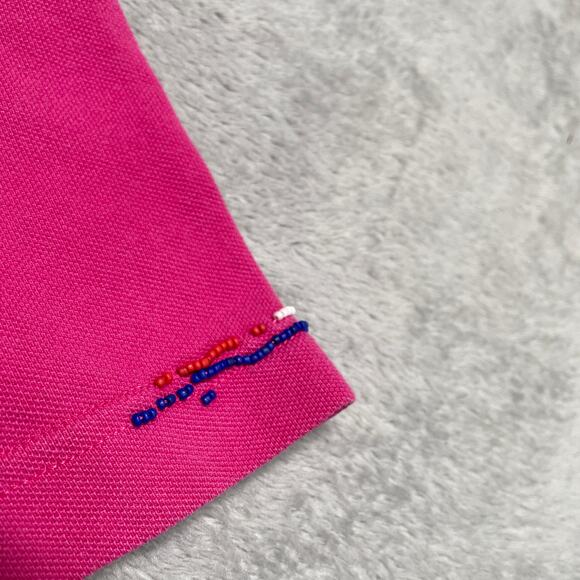 Altea Polo Shirt Mens Large Pink Embroidered Beaded Decorative Smart Casual - Picture 12 of 16